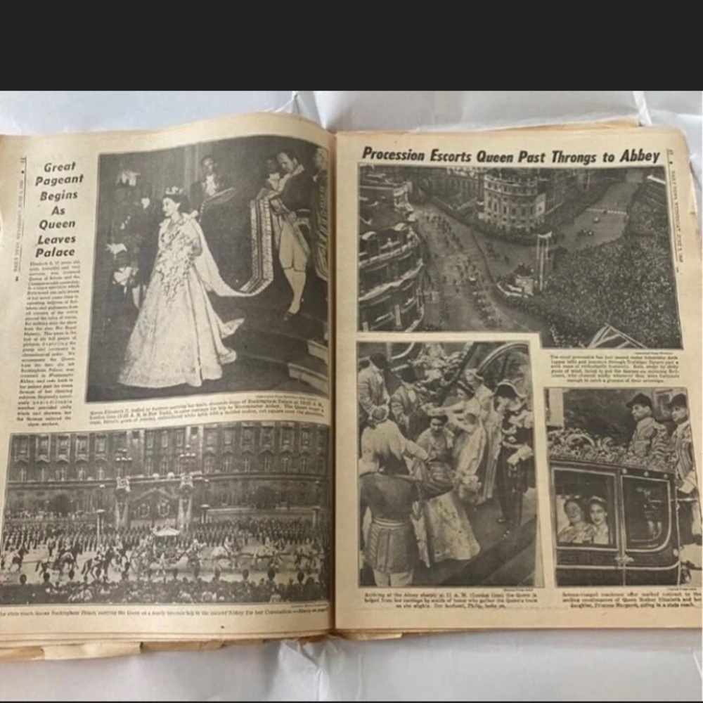 Set Of 3: Vintage 1953 Queen Elizabeth II Coronation Original Newspapers - Picture 9 of 10